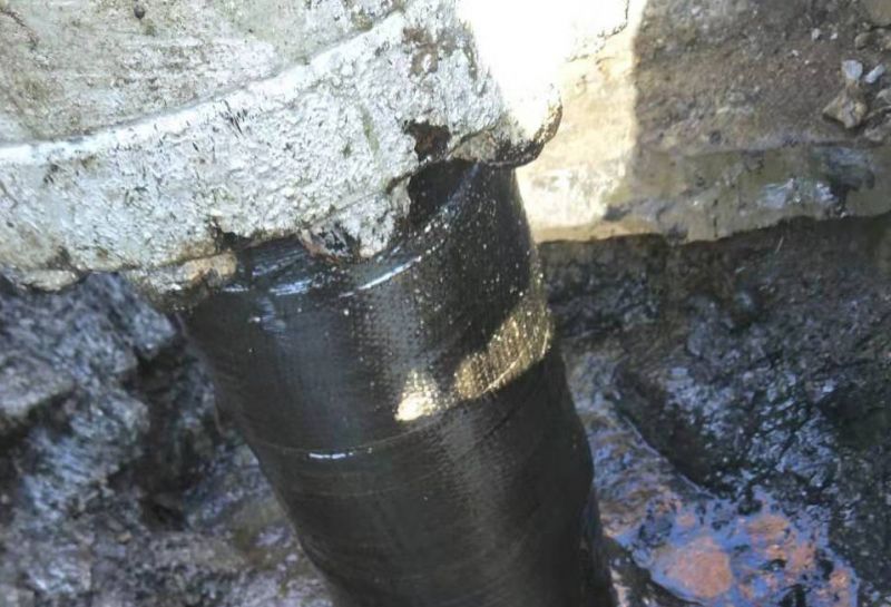 油井套管短接碳纤维加固结构补强